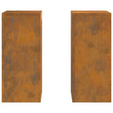 Plant Stand 2 pcs Rusty 24 x 24 x 55 cm Weathering Steel 865819