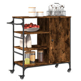 Kitchen Trolley Smoked Oak 87.5x38.5x84.5 cm Engineered Wood 842388