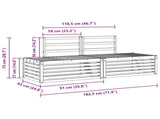 Outdoor Sofa Set 2 Piece Natural 182.5 x 63 x 73 cm 3375429