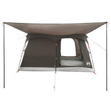 Family Tent with Roof Brown Grey 380 x 260 x 190 cm Polyester 42029001