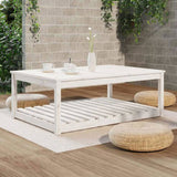 Garden Table White 121x82.5x45 cm Solid Wood Pine 824149