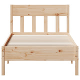 Bed Frame without Mattress 75x190 cm Small Single Solid Wood Pine 842678