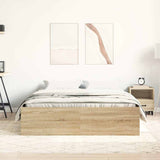 Bed Frame without Mattress Sonoma Oak 120x200 cm 3203854