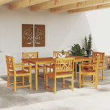 Garden Dining Set 7 pcs Brown Solid Acacia Wood 3375654