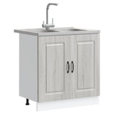 Kitchen Cabinet with Door Kalmar 2 pcs Grey 80 x 46 x 81.5 cm 3315007