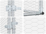 Against Wall Chicken Coop Silver 600 x 200 x 215 cm 3434737