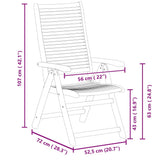 Reclining Garden Chairs 8 pcs 56x72x107 cm Solid Wood Acacia 3214479