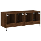 TV Wall Cabinets with LED Lights 2 pcs Brown Oak 60x35x41 cm 837315