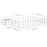 Dog Kennel Silver 30.25 m Steel 3082236