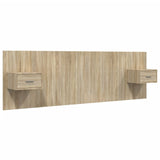 Bed Headboard with Cabinets Sonoma Oak Engineered Wood 3115702
