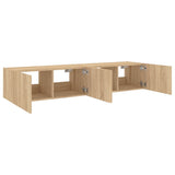 TV Wall Cabinets with LED Lights 2 pcs Sonoma Oak 80x35x31 cm 837286
