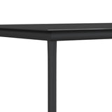 7 Piece Garden Dining Set Black Textilene and Steel 3187036