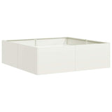 Planter White 100x100x30 cm Steel 860809