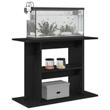 Aquarium Stand Black Oak 80x35x60 cm Engineered Wood 862149