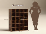 CD Storage Unit with Adjustable Shelves, 89 x 130.5 cm, Rustic Brown T3398P553227