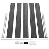 Fence Panel Set WPC 526x105 cm Black 3070448