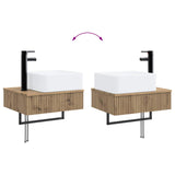 Bathroom Furniture Set 3 pcs Artisan Oak Engineered Wood 3405606
