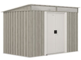 6.5 x 4FT Galvanised Metal Shed with Foundation Kit, Lockable Tool Garden Shed with Double Sliding T3398P314778