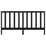 Bed Headboard Black 186x4x100 cm Solid Wood Pine 817709