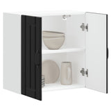 Kitchen Wall Cabinet Lucca Black Engineered Wood 853818