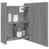 Bathroom Mirror Cabinet Grey Sonoma 62.5x20.5x64 cm Engineered Wood 826352