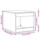 Cat Litter Box Enclosure Grey Sonoma 47x59x42 cm Engineered Wood 857765