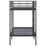 Bunk Bed without Mattress Black 90x200 cm Steel 42000322