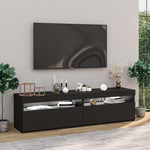 TV Cabinets 2 pcs with LED Lights Black 75x35x40 cm 804394