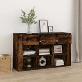 Sideboard Smoked Oak 100x30x59,5 cm Engineered Wood 821009