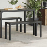 Garden Bench Black 100 x 28 x 45cm Steel 42001771