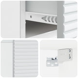 Wall-Mounted Bedside Cabinet High Gloss White 49 x 34.5 x 20 cm 898623