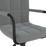 Swivel Office Chair Dark Grey Velvet 334711