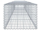 Gabion Basket with Cover 600x50x50 cm Galvanised Iron 3295137