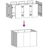 ZNTS Planter Rusty 120x80x80 cm Weathering Steel 860793