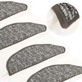 Carpet Stair Treads 15 pcs Anthracite 56x17x3 cm 149916