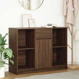 Sideboard with Drawer Brown Oak 101x35x76 cm Engineered Wood 861568
