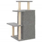 Cat Tree with Sisal Scratching Posts Light Grey 97 cm 172113