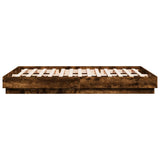 Bed Frame without Mattress Smoked Oak 140x200 cm 3209860
