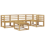 Outdoor Sofa Set 6 pcs White Solid Acacia Wood 3387648