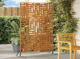 Privacy Screen Grey 100 x 50 x 180 cm Weathering Steel 868555