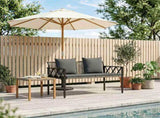 Outdoor Benches 2 -Seater 116 x 56 x 75 cm Poly Rattan 42025353