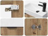 Bathroom Vanity Unit with Tap Artisan Oak 45.5 x 22.5 x 84 cm 889440