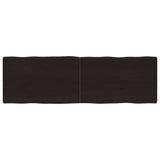 Table Top Dark Brown 160x50x cm Treated Solid Wood Live Edge 364037