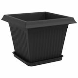 Plant Pots 6 pcs Black 28.5 x 28.5 x 22 cm Plastic 3403300