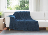Throw Blankets 6 pcs Navy Blue 150 x 200 cm Fleece 42016806