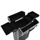 Make-up Trolley Aluminium Black with Crocodile Pattern 91817