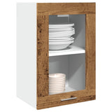 Hanging Glass Cabinet Lyon Old Wood 40x31x60 cm Engineered Wood 856098