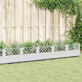 Garden Planter with Pegs White 363.5x43.5x43.5 cm PP 368030