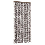 325453 Insect Curtain Brown and White 100x220 cm Chenille
