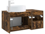 Bathroom Furniture Set 2 pcs Smoked Oak Engineered Wood 3404109